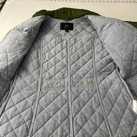 J. Crew Quilted Downtown Field Jacket Barn Chore Green Women Size Small - Picture 7 of 11